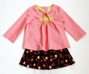 2 + 2 blouse & pleated skirt